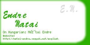 endre matai business card